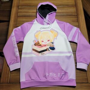 Anime Junior Pullover LS Purple & White Hoodie "Neopolitan Layers" Size Jr XL